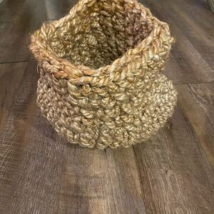 Rustic Handcrafted Jute Storage Basket